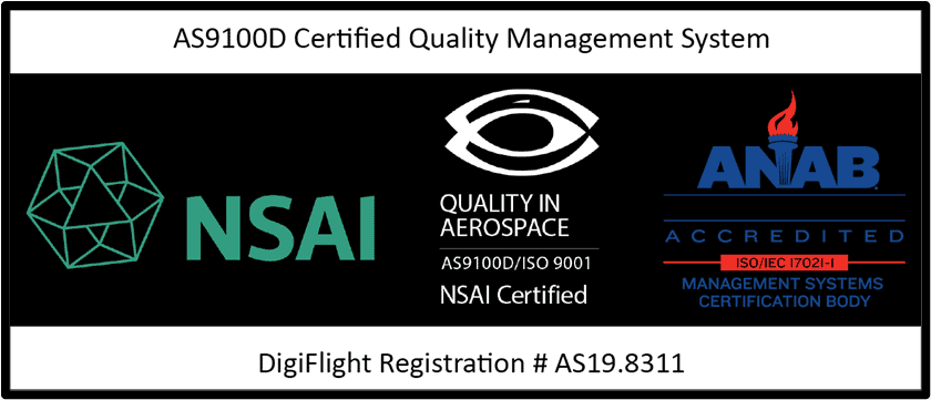 DigiFlight AS9100D Certificate